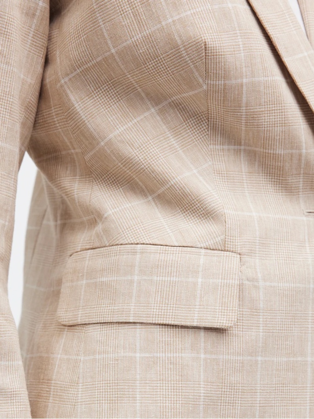 Madewell - The Slim Blazer in Plaid - Sesame Maeve Glen Plaid - Picture 2 of 14